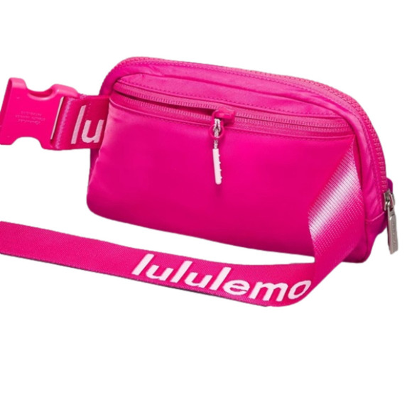 lululemon athletica Handbags - NWT AUTHENTIC LULULEMON 1L EVERYWHERE BAG EBB SONIC PINK WHITE LOGO LETTERS